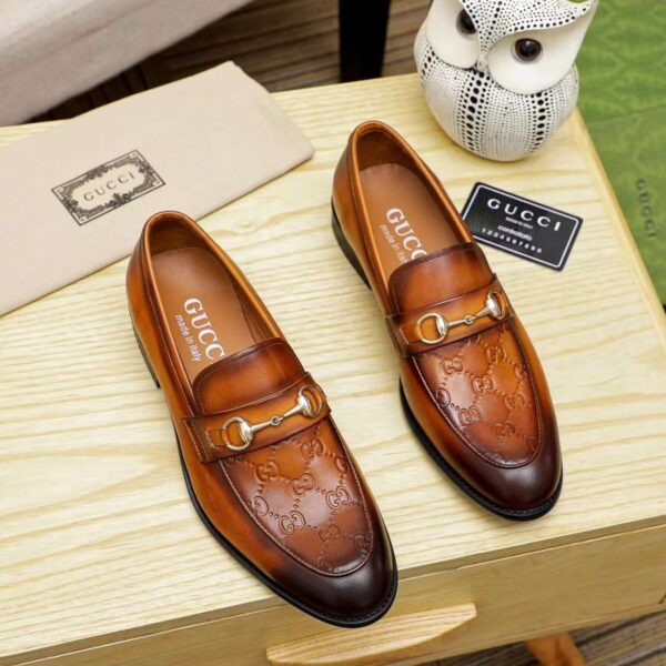 Mocassins Gucci Jordaan pour hommes tabac